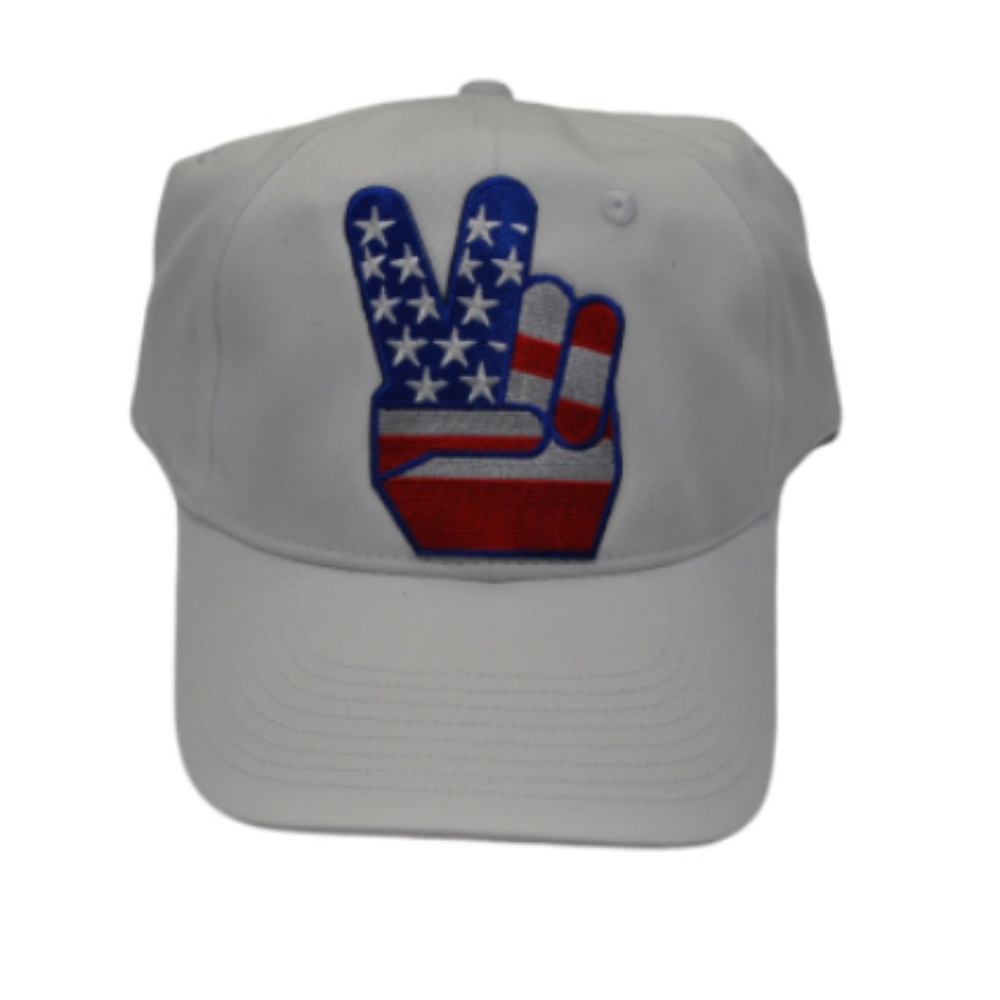 White Peace Snapback cap